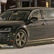 Audi A8 stretched limousine with six doors sighted