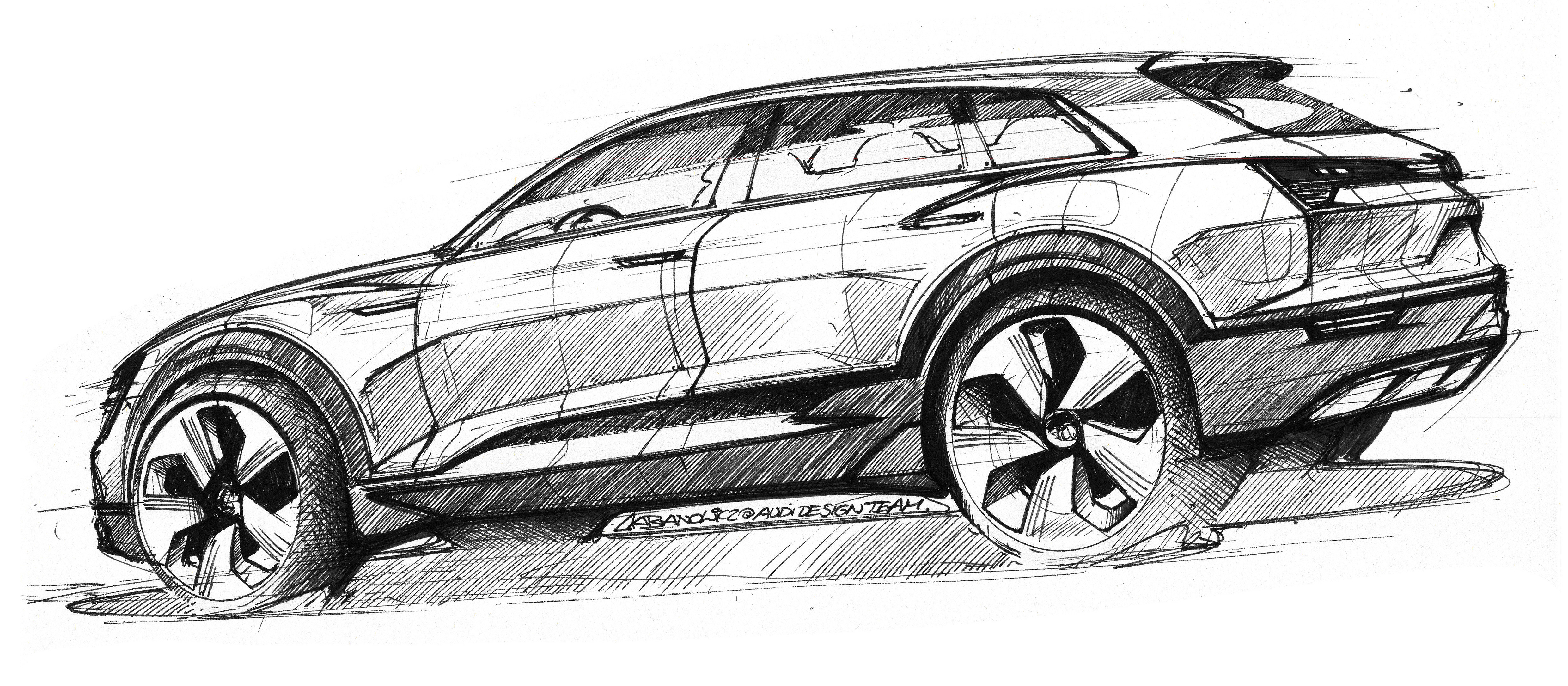 Машина рисунок графика. Audi e-tron чертёж. Audi h-tron quattro. Автомобиль рисунок. Эскиз авто.