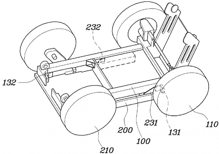 Hyundai files patent in the US for a foldable city car 431168