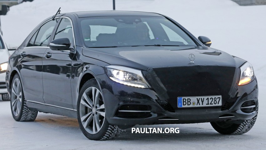 SPIED: W222 Mercedes-Benz S-Class FL hides grille 434195