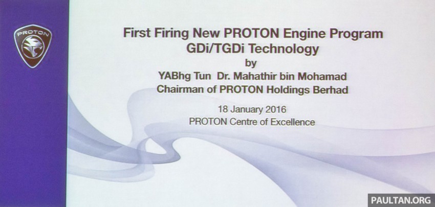 Proton sedang membangunkan enjin baharu dengan teknologi GDi dan TGDi – 4 siri baharu, 6 varian 430710