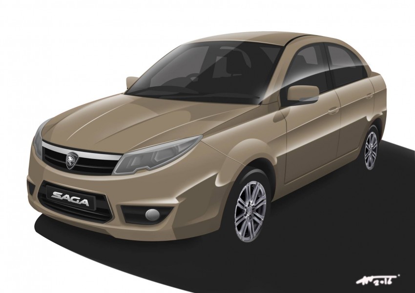 Proton Saga 2016 – lakaran imaginasi digital berdasarkan model semasa yang diperkemaskini 434719