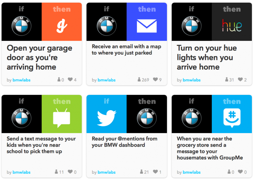 BMW iDrive gets IFTTT – both Triggers and Actions 433727