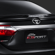 Toyota Corolla Altis updated for the Thai market, ESport Nurburgring Edition gets new bodykit