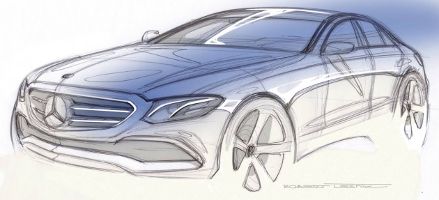 W213 Mercedes-Benz E-Class teaser sketch