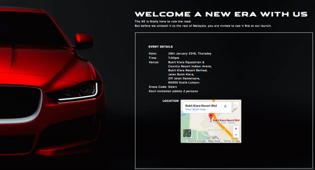 jaguar xe launch invite