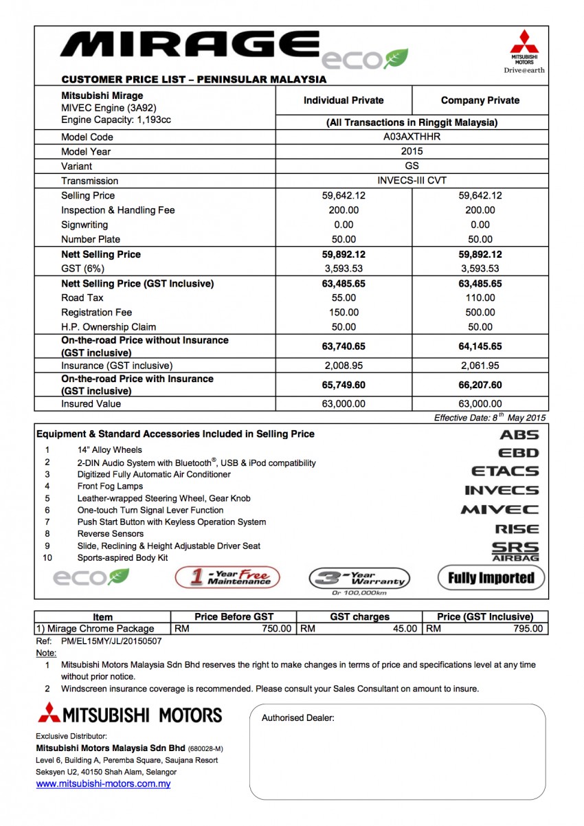 Mitsubishi Malaysia increases prices by up to RM8.5k 445446