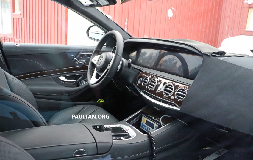 SPIED: W222 Mercedes-Benz S-Class facelift interior – centre touchpad to replace COMAND rotary knob? 440961