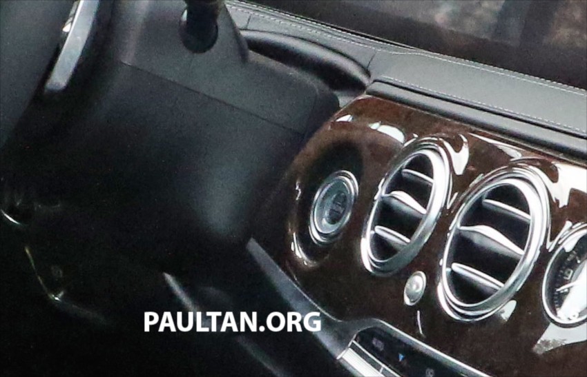 SPIED: W222 Mercedes-Benz S-Class facelift interior – centre touchpad to replace COMAND rotary knob? 440962