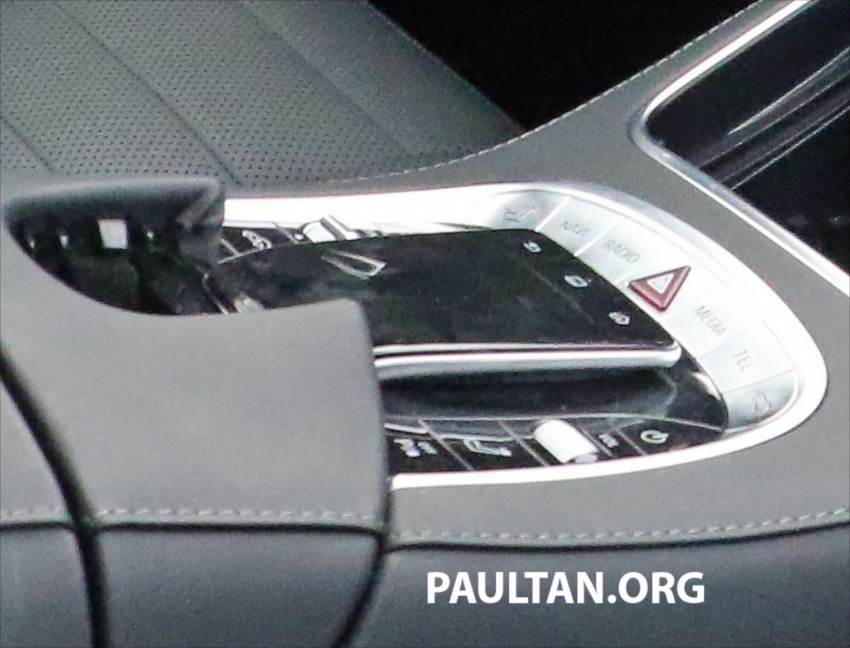 SPIED: W222 Mercedes-Benz S-Class facelift interior – centre touchpad to replace COMAND rotary knob? 440963
