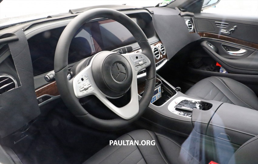 SPIED: W222 Mercedes-Benz S-Class facelift interior – centre touchpad to replace COMAND rotary knob? 440966