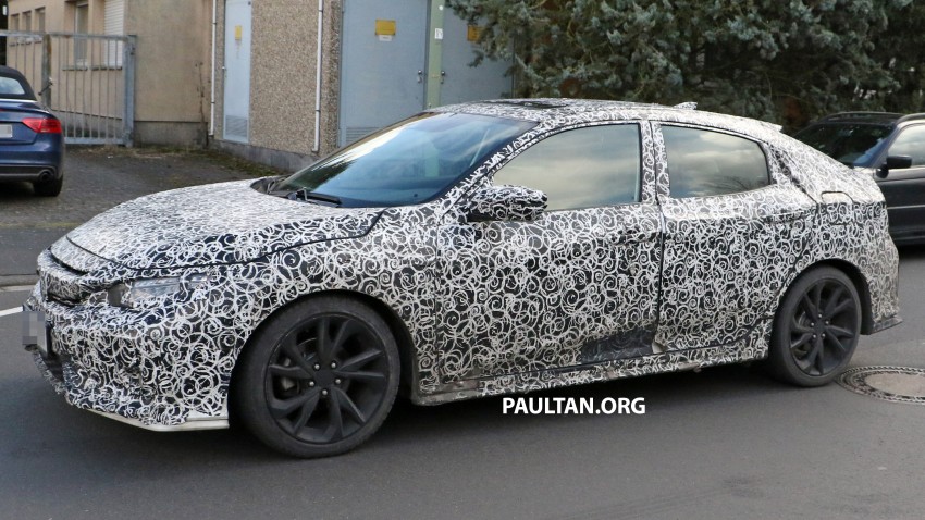 SPIED: 2017 Honda Civic hatchback makes the rounds 449680