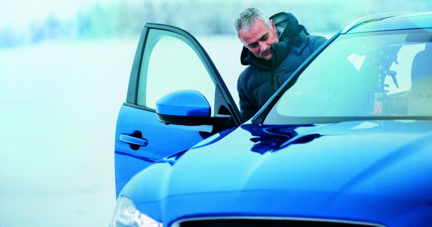 Jose Mourinho goes ice driving in a Jaguar F-Pace 439617