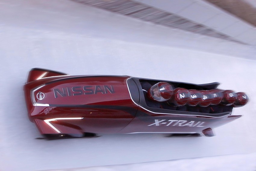 Nissan’s X-Trail bobsleigh is the world’s first 7-seater 437141