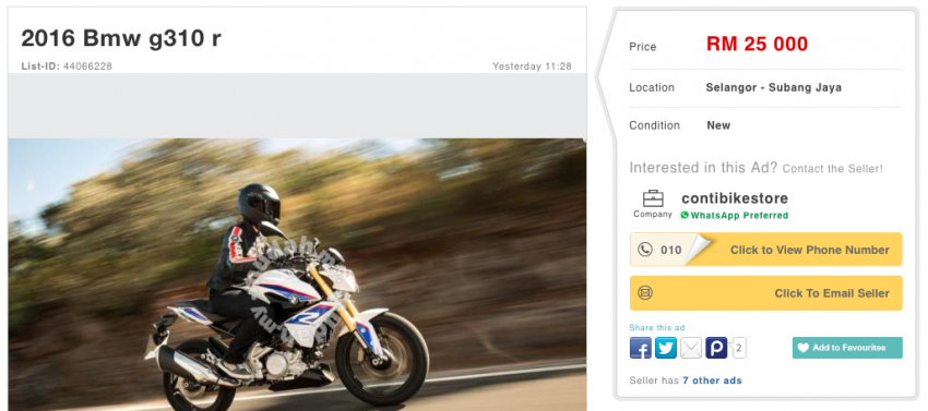 2016 BMW G310R on order in Malaysia – RM25,000? 442197