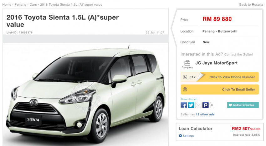 Toyota Sienta dijual di Malaysia Ogos ini, RM90k? 446828