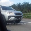 SPYSHOTS: 2016 Toyota Fortuner seen in Malaysia