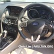 SPIED: Ford Focus facelift di Malaysia – ruang dalaman didedah, ada SYNC 2, Bantuan Parkir Aktif