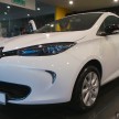 Renault Zoe electric vehicle now available in Malaysia from RM146k – 210 km range, 87 hp and 220 Nm