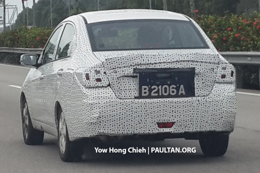 SPYSHOT: Proton Saga 2016 kelihatan dipandu uji bersebelahan Honda Brio Amaze 466999