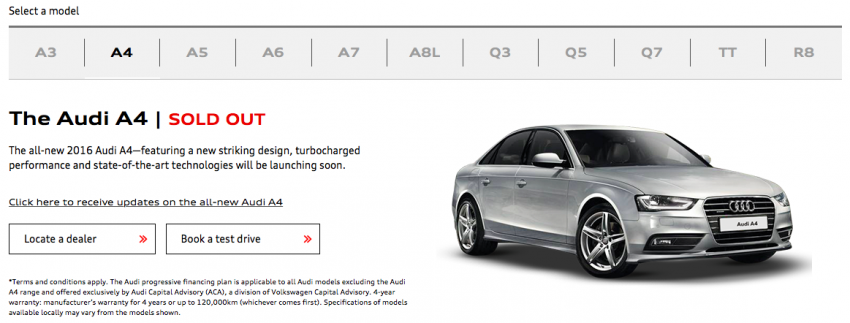 B9 Audi A4 teased on Malaysian website; coming soon 455619
