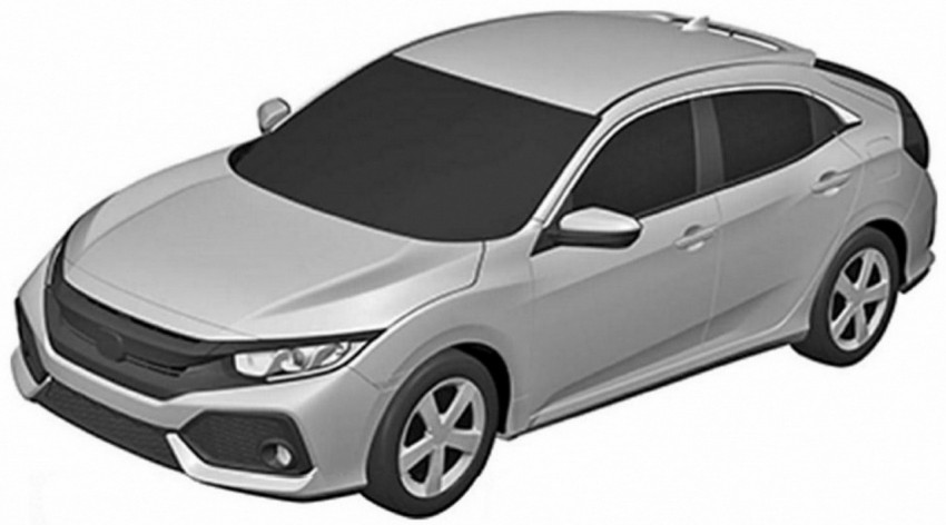 2017 Honda Civic Hatchback patent images revealed 461305