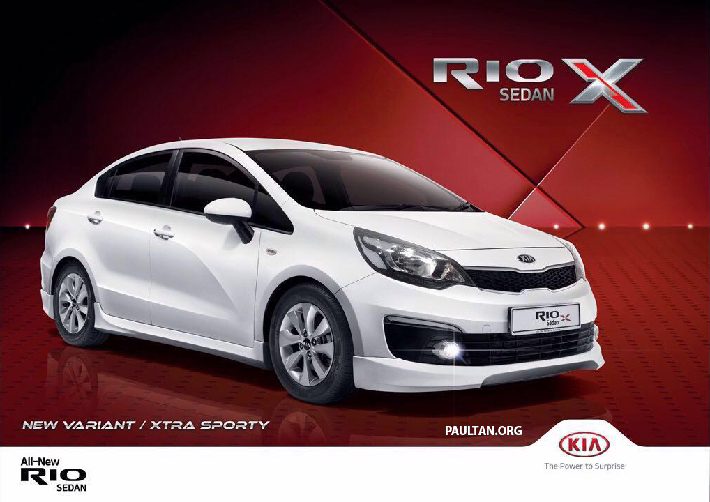 Kia Rio Sedan X open for booking bodykit, RM78k