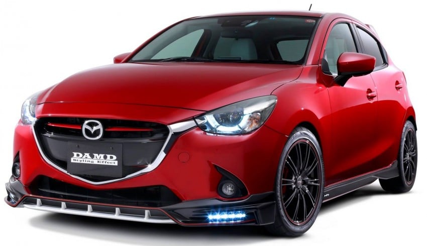 Mazda 2 and CX-3 fitted with DAMD body kits in Japan 468231
