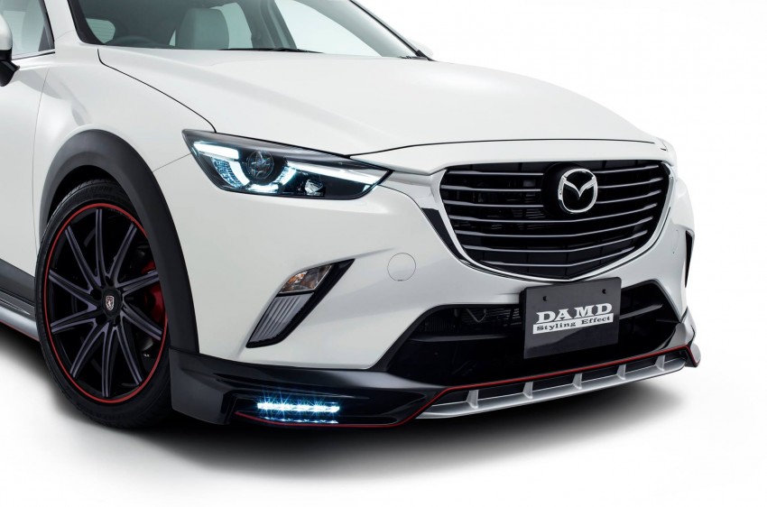 Mazda 2 and CX-3 fitted with DAMD body kits in Japan 468244