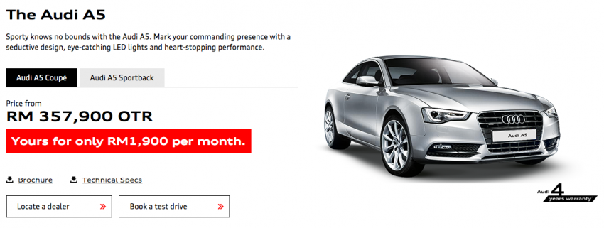 Audi Progressive Financing Plan now in Malaysia – instalments from RM999 per month, limited time only 455906