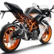 2016 KTM RC390 update – new exhaust, ride-by-wire