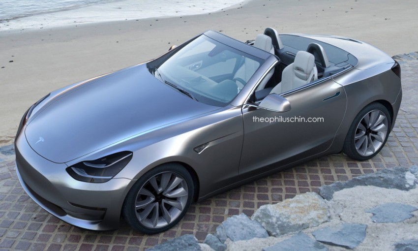 Tesla Model 3 rendered as next-generation Roadster 470872