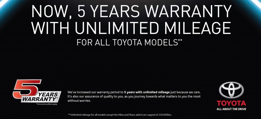 UMW Toyota introduces new five-year warranty for all models in Malaysia; in-warranty vehicles can upgrade 470103