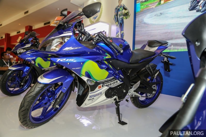 IIMS 2016: Yamaha R15 dipamerkan dengan tema warna Movistar Yamaha MotoGP yang lebih menarik 475199