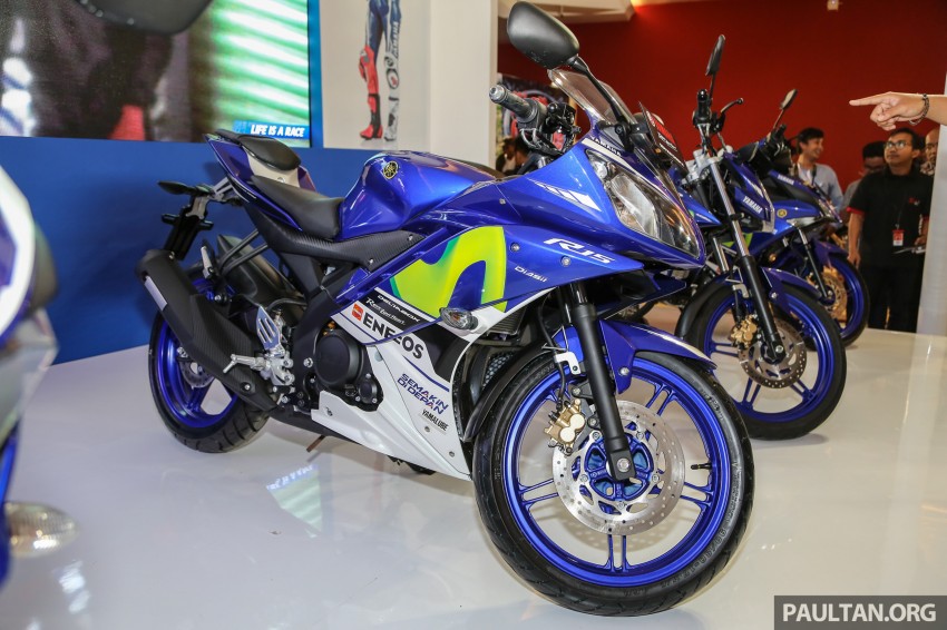 IIMS 2016: Yamaha R15 dipamerkan dengan tema warna Movistar Yamaha MotoGP yang lebih menarik 475212