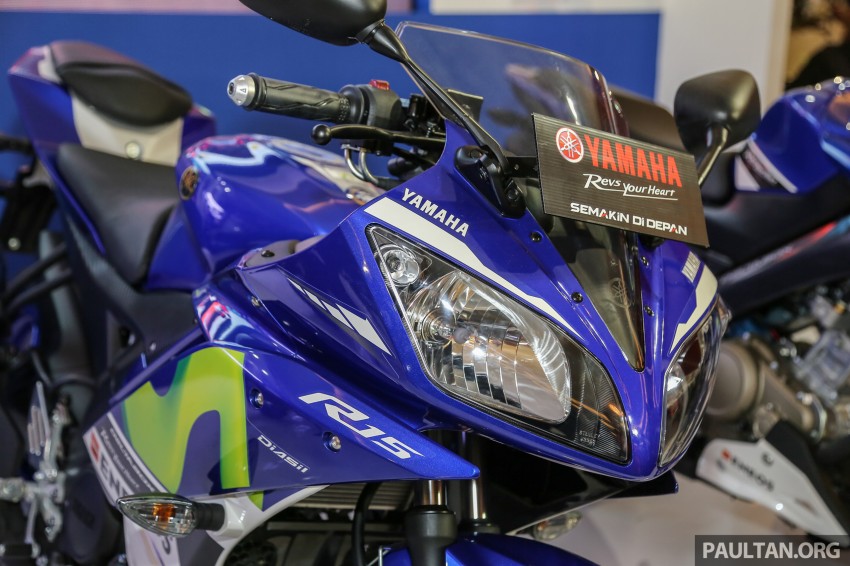IIMS 2016: Yamaha R15 dipamerkan dengan tema warna Movistar Yamaha MotoGP yang lebih menarik 475211