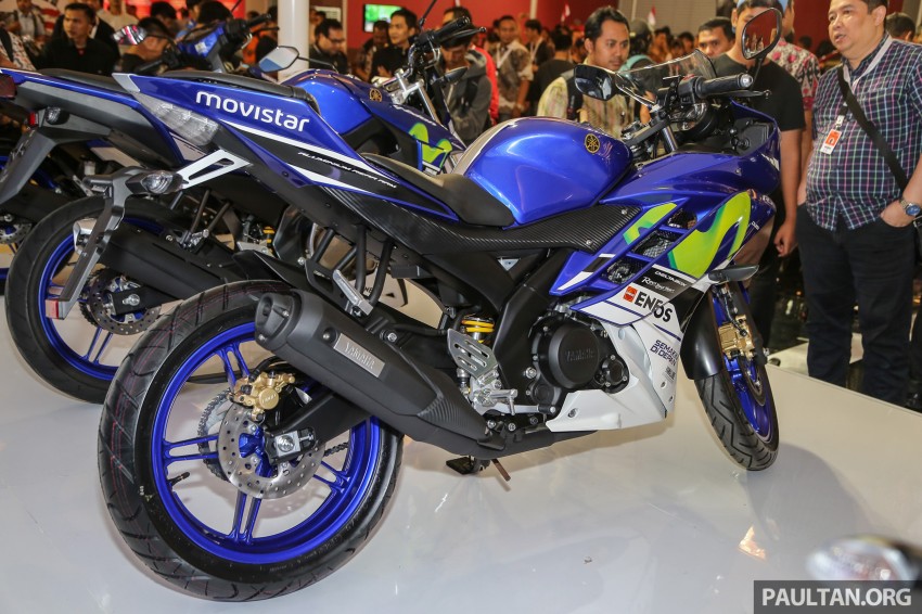 IIMS 2016: Yamaha R15 dipamerkan dengan tema warna Movistar Yamaha MotoGP yang lebih menarik 475209