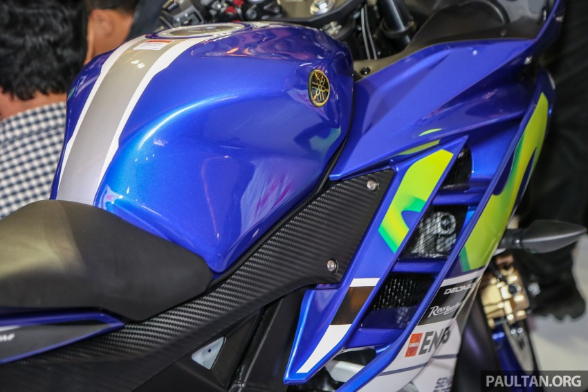 IIMS 2016: Yamaha R15 dipamerkan dengan tema warna Movistar Yamaha MotoGP yang lebih menarik 475208