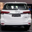 Toyota Fortuner 2016 dilancarkan di Malaysia – dua varian, 2.4L diesel dan 2.7L petrol, RM187-200k