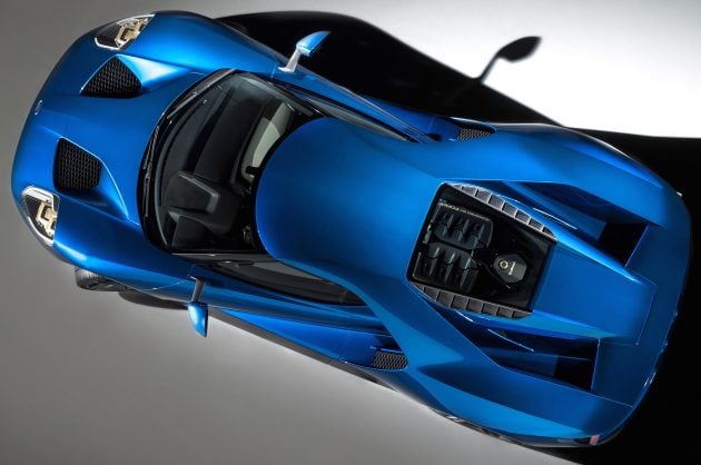 All-New Ford GT bird's eye view, January 2015