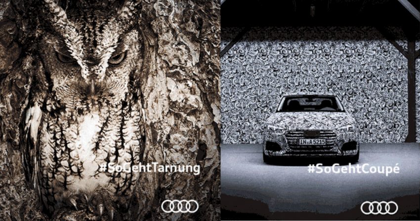 Second-gen Audi A5 teased via odd camouflage GIF 492832