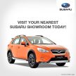 AD: Get a free STI aerokit, 5-year free maintenance and as low as 0.88% interest rate with the Subaru XV!