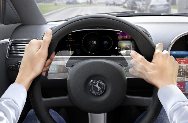 Continental swipe and hand gesture steering wheel-01