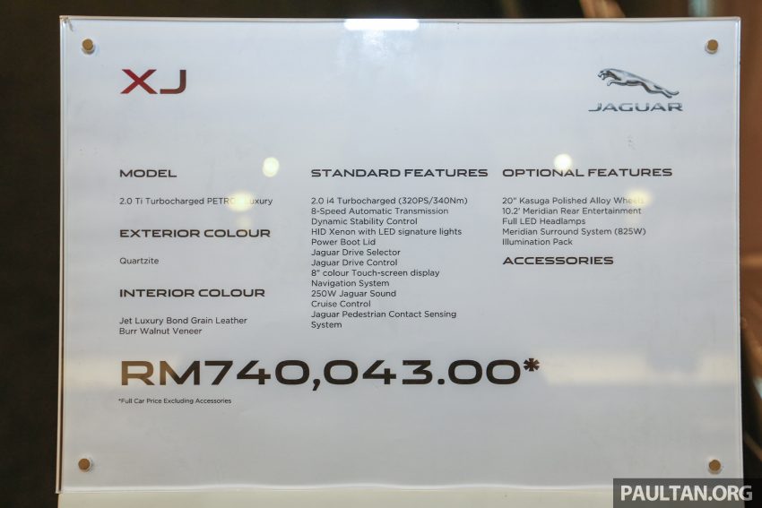 Jaguar XJ L 2.0 Ti facelift on display at BSC – RM703k 499817