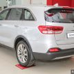 2016 Kia Sorento on display at dealers before launch