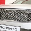 2016 Kia Sorento on display at dealers before launch