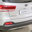 2016 Kia Sorento on display at dealers before launch