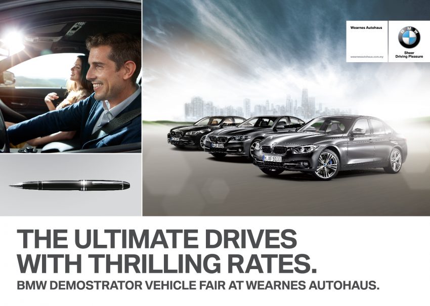 AD: Get low financing packages on demonstrator BMW vehicles and a complimentary Montblanc Rollerball pen at Wearnes Autohaus 493041