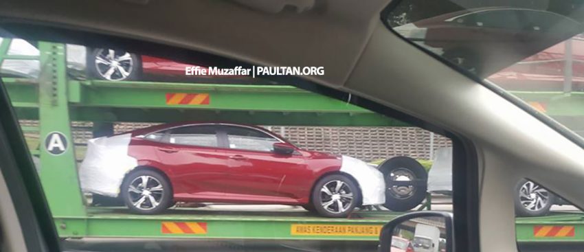 SPIED: 2016 Honda Civic seen on trailer in Malaysia 499919