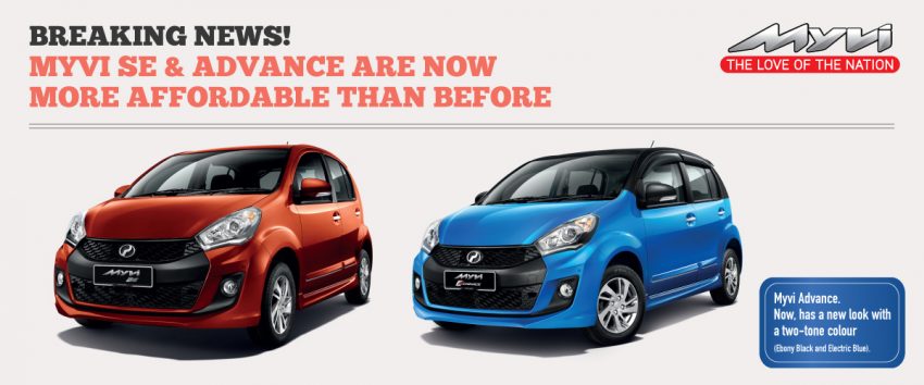 Perodua Myvi Advance receives new two-tone colour scheme; SE and Advance get rebates of up to RM3,800 489022